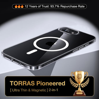 MagSafe cover til Apple iPhone 17e / 16e, Torras, OriginFit, Gennemsigtig