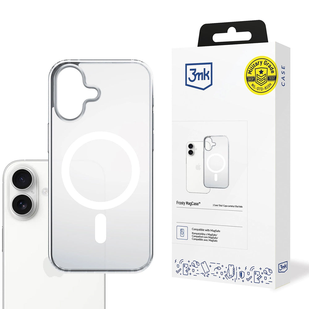 MagSafe cover til Apple iPhone 17, 3MK, Frosty MagCase, Hvid