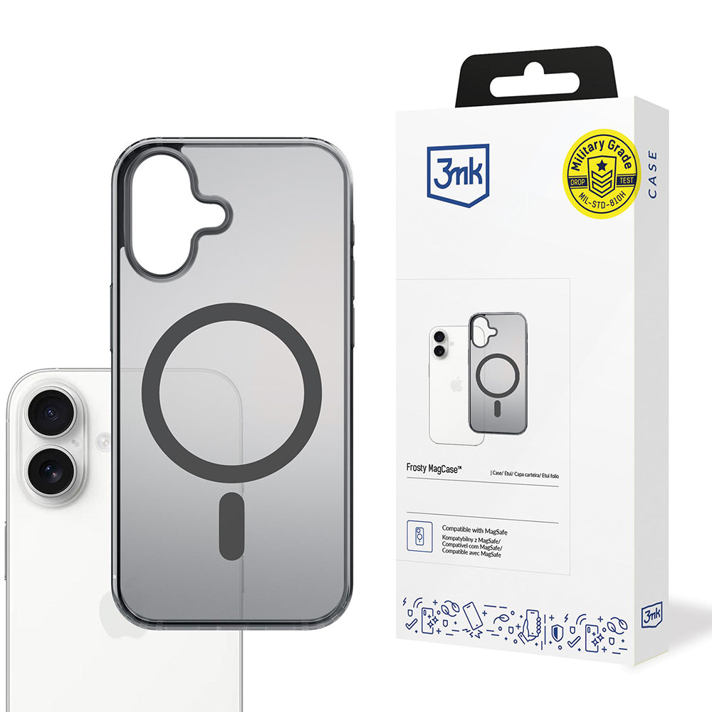 MagSafe cover til Apple iPhone 17, 3MK, Frosty MagCase, Sort