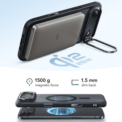 MagSafe cover til Apple iPhone 17 Air, ESR, Classic Hybrid Kickstand, Satin Sort