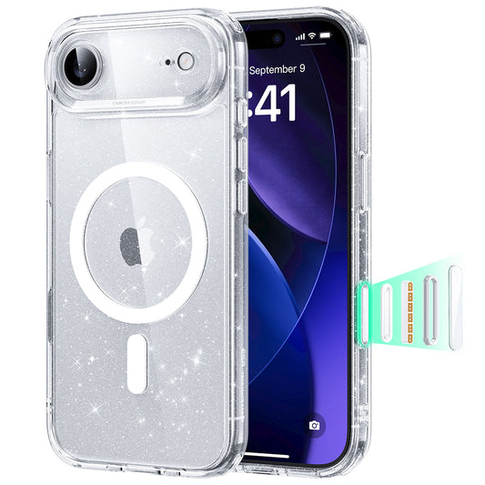 MagSafe cover til Apple iPhone 17 Air, ESR, Classic Hybrid Shimmer, Gennemsigtig
