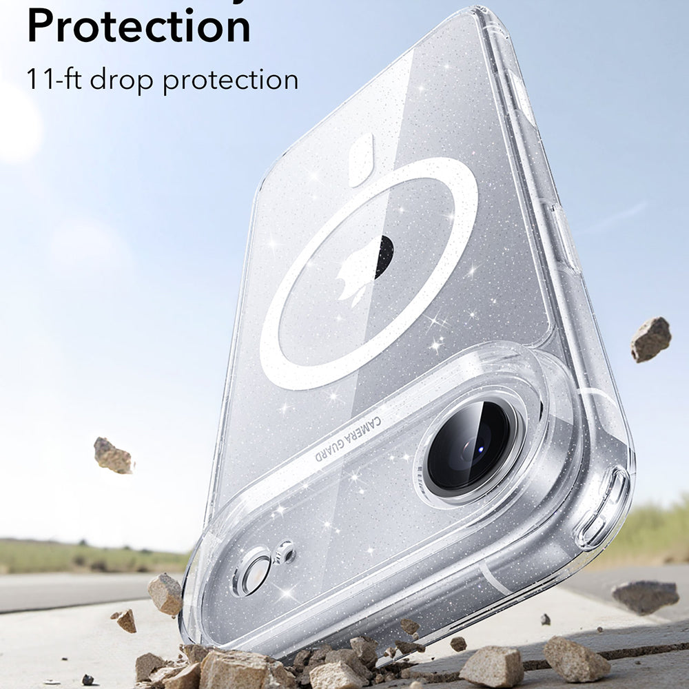 MagSafe cover til Apple iPhone 17 Air, ESR, Classic Hybrid Shimmer, Gennemsigtig