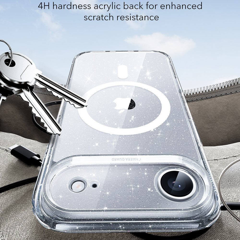 MagSafe cover til Apple iPhone 17 Air, ESR, Classic Hybrid Shimmer, Gennemsigtig