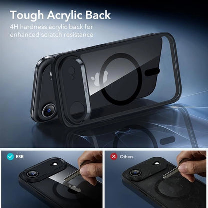 MagSafe cover til Apple iPhone 17 Air, ESR, Classic Hybrid med skærmbeskytter, Sort Transparent
