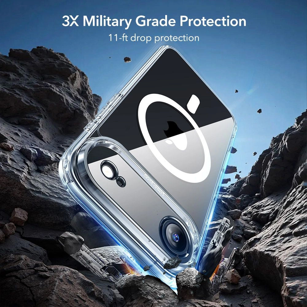 MagSafe cover til Apple iPhone 17 Air, ESR, Classic Hybrid med skærmbeskytter, Transparent