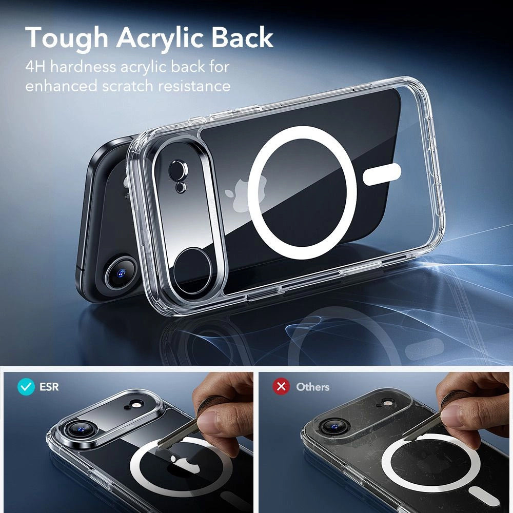 MagSafe cover til Apple iPhone 17 Air, ESR, Classic Hybrid med skærmbeskytter, Transparent