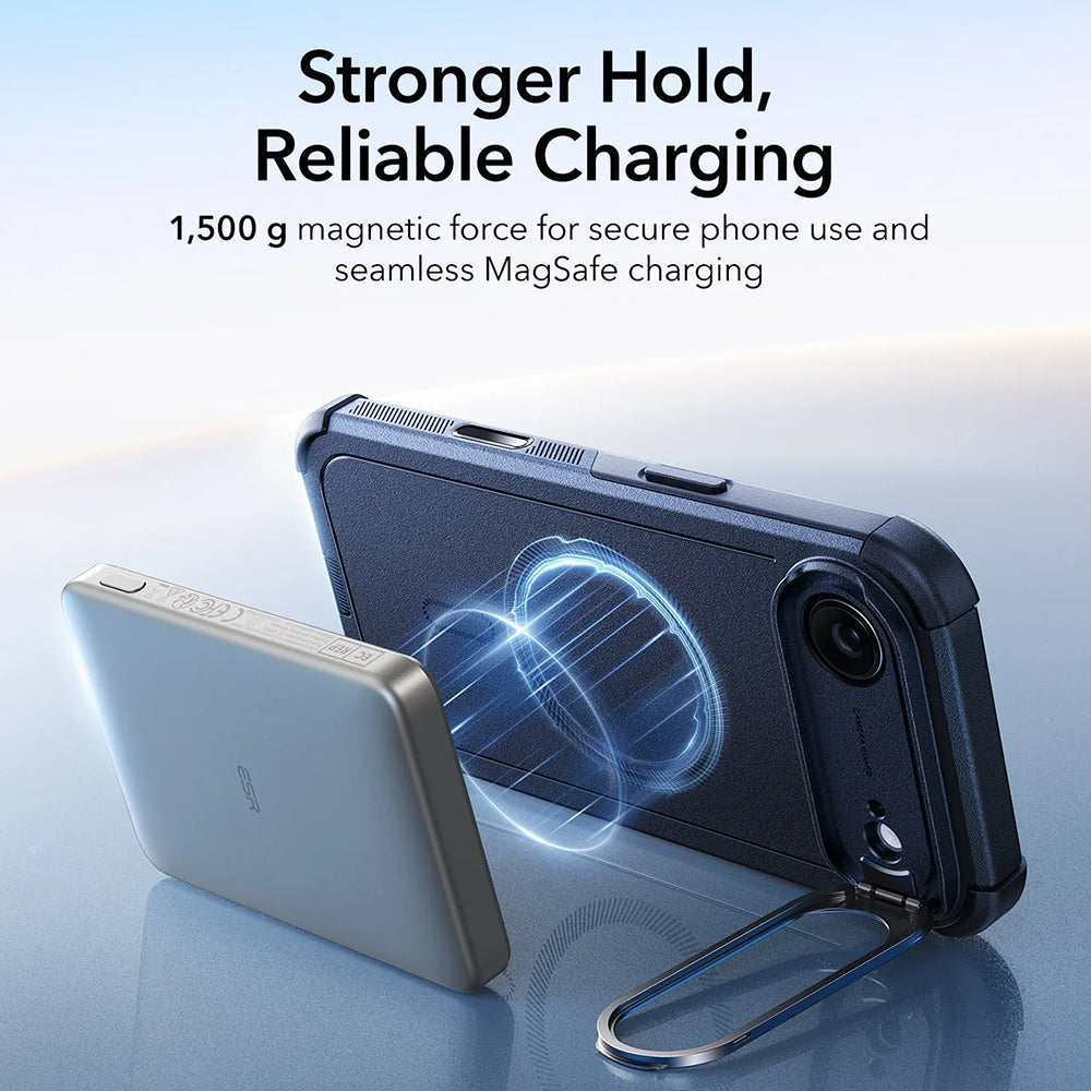 MagSafe cover til Apple iPhone 17 Air, ESR, Cyber Armor Kickstand, Blå