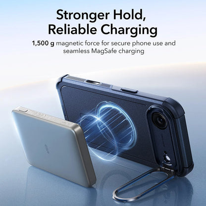 MagSafe cover til Apple iPhone 17 Air, ESR, Cyber Armor Kickstand, Blå