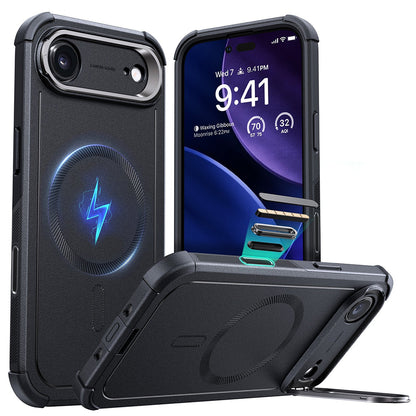 MagSafe cover til Apple iPhone 17 Air, ESR, Cyber Armor Kickstand, Sort