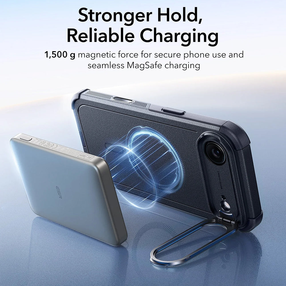 MagSafe cover til Apple iPhone 17 Air, ESR, Cyber Armor Kickstand, Sort