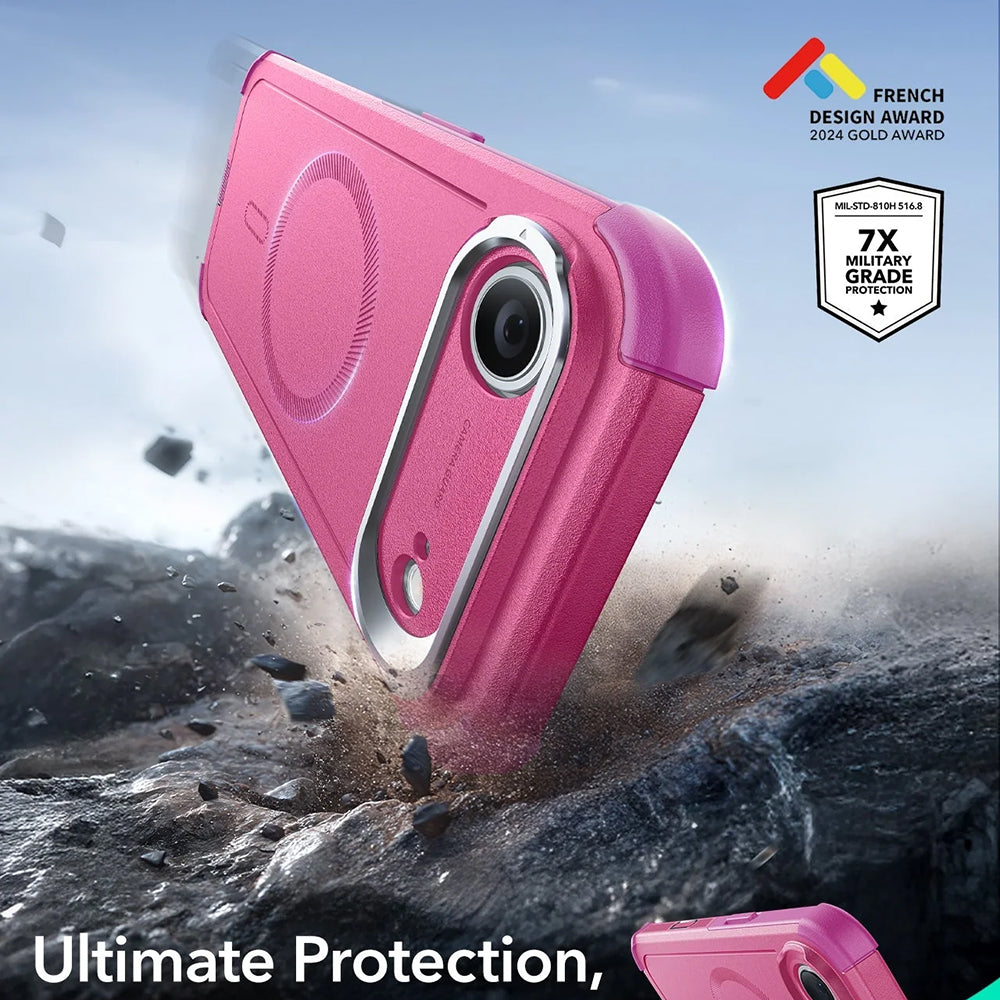 MagSafe cover til Apple iPhone 17 Air, ESR, Cyber Armor Kickstand, Pink