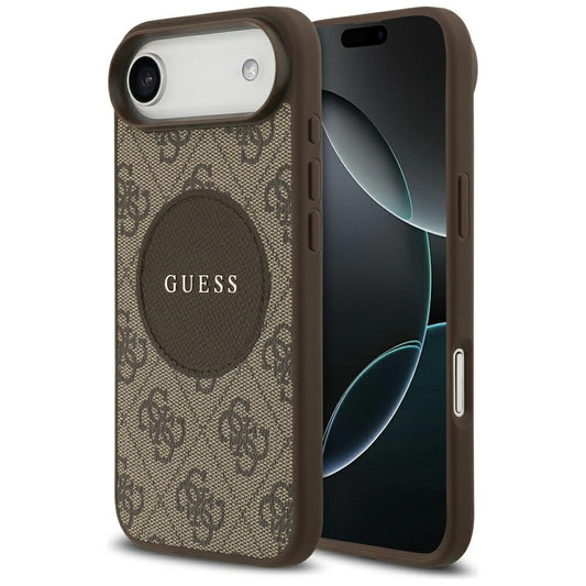 MagSafe cover til Apple iPhone 17 Air, Guess, 4G Circle Classic Logo, Brun