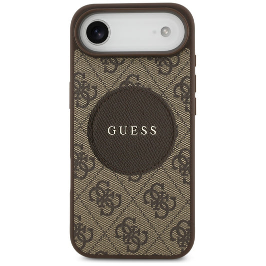 MagSafe cover til Apple iPhone 17 Air, Guess, 4G Circle Classic Logo, Brun