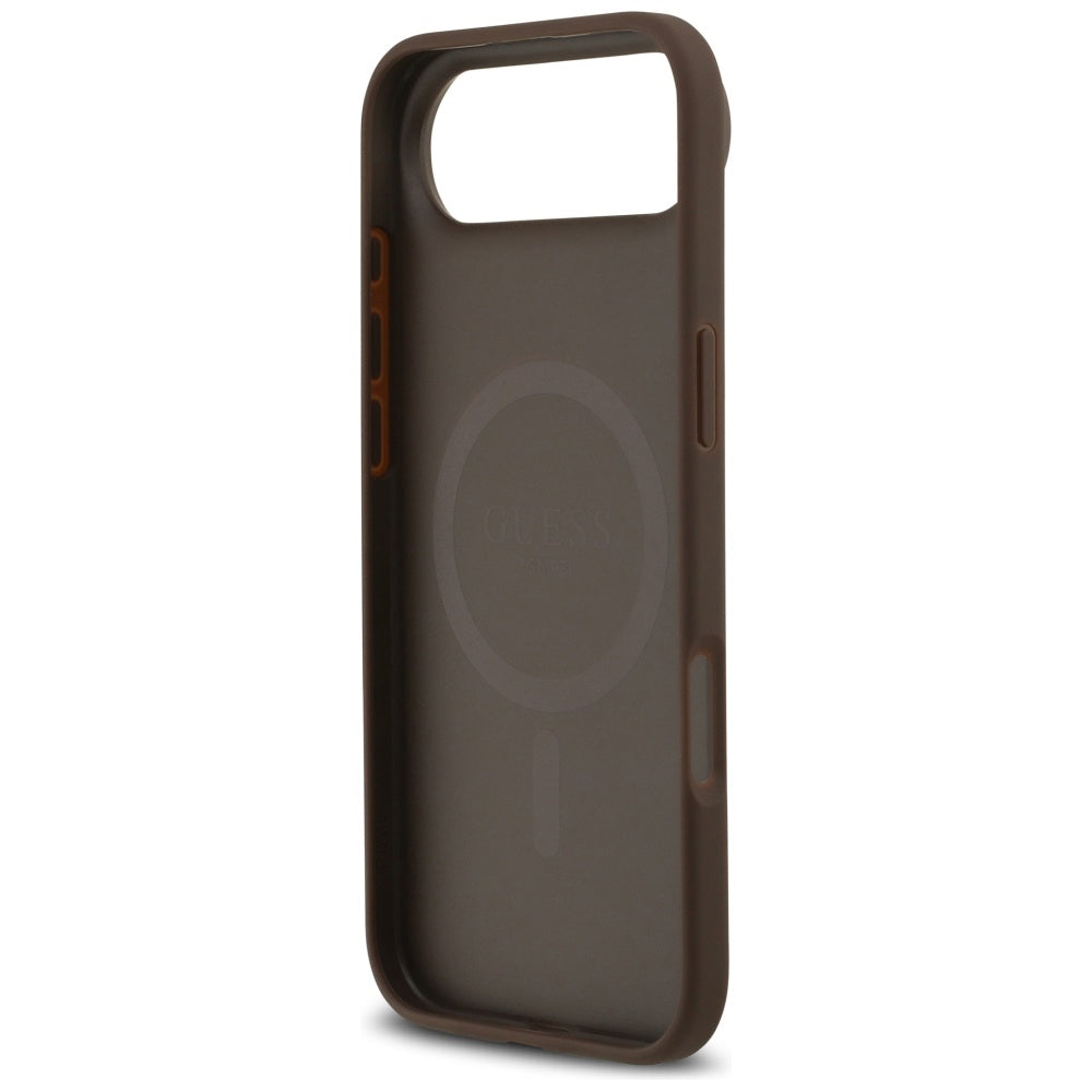 MagSafe cover til Apple iPhone 17 Air, Guess, 4G Circle Classic Logo, Brun
