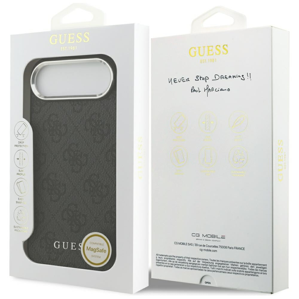 MagSafe cover til Apple iPhone 17 Air, Guess, 4G Classic Logo, Sort