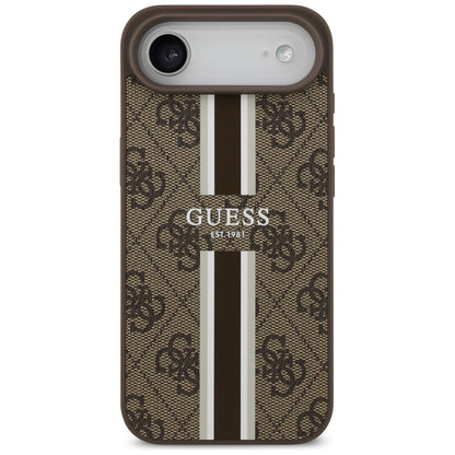 MagSafe cover til Apple iPhone 17 Air, Guess, 4G Printed Stripes, Brun