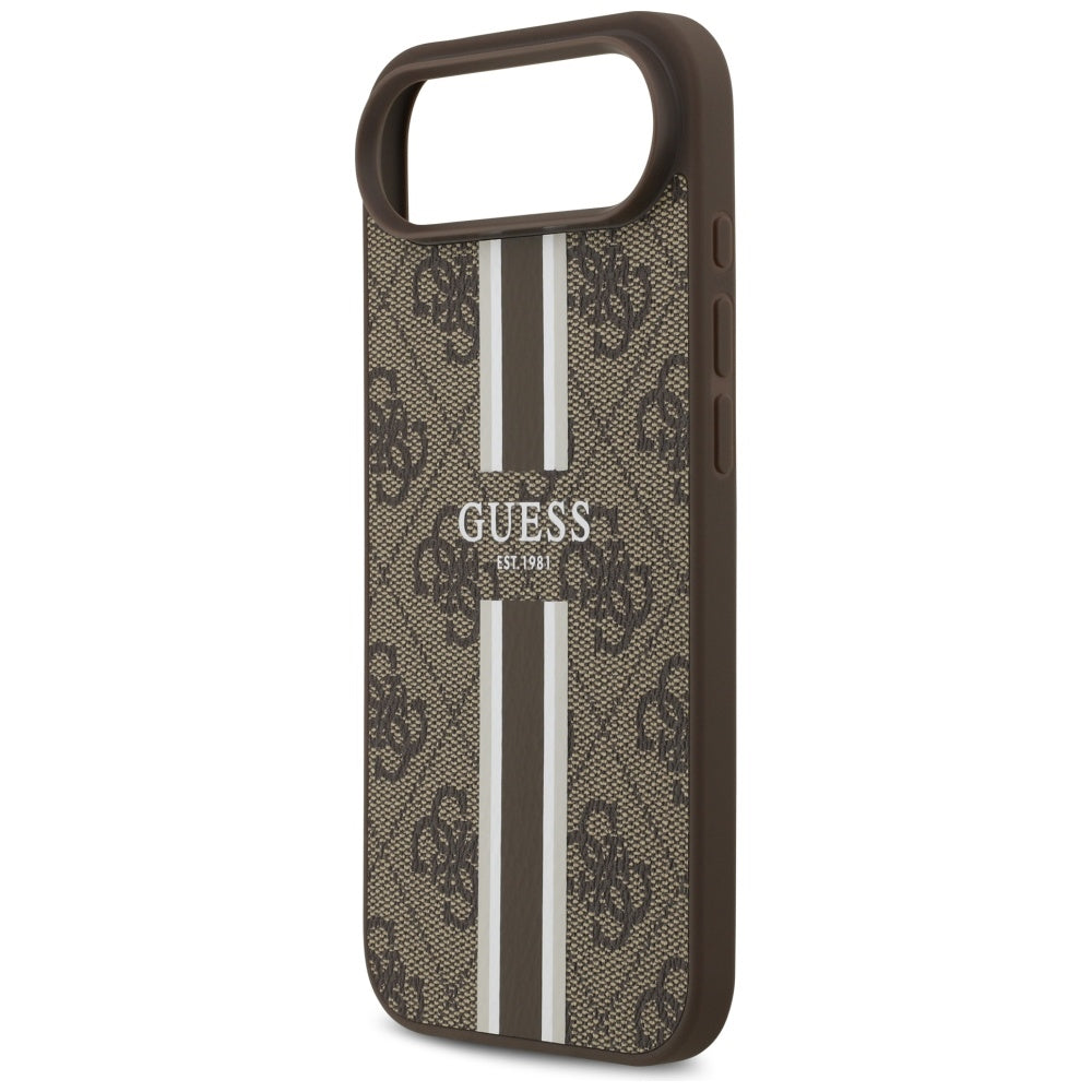 MagSafe cover til Apple iPhone 17 Air, Guess, 4G Printed Stripes, Brun