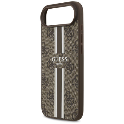 MagSafe cover til Apple iPhone 17 Air, Guess, 4G Printed Stripes, Brun