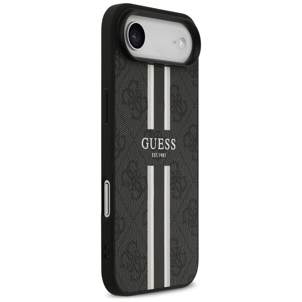 MagSafe cover til Apple iPhone 17 Air, Guess, 4G Printed Stripes, Sort
