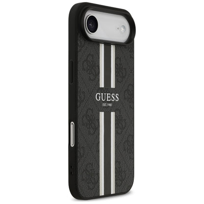 MagSafe cover til Apple iPhone 17 Air, Guess, 4G Printed Stripes, Sort