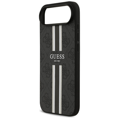MagSafe cover til Apple iPhone 17 Air, Guess, 4G Printed Stripes, Sort