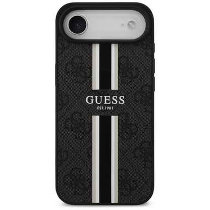 MagSafe cover til Apple iPhone 17 Air, Guess, 4G Printed Stripes, Sort