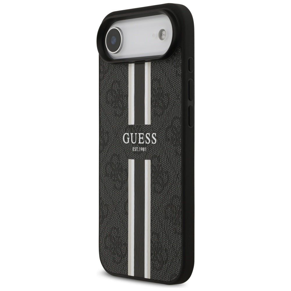 MagSafe cover til Apple iPhone 17 Air, Guess, 4G Printed Stripes, Sort