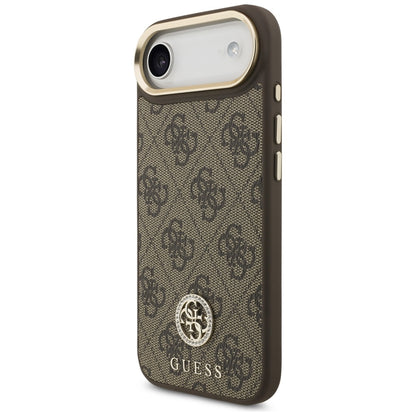MagSafe cover til Apple iPhone 17 Air, Guess, 4G Strass Logo med stor rem, Brun