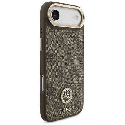 MagSafe cover til Apple iPhone 17 Air, Guess, 4G Strass Logo med stor rem, Brun