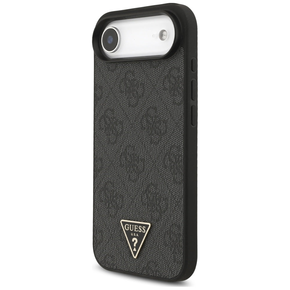 MagSafe cover til Apple iPhone 17 Air, Guess, 4G Triangle Logo med snorestrop, Sort