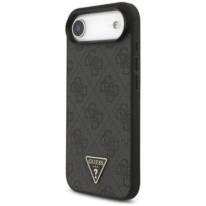 MagSafe cover til Apple iPhone 17 Air, Guess, 4G Triangle Logo med snorestrop, Sort