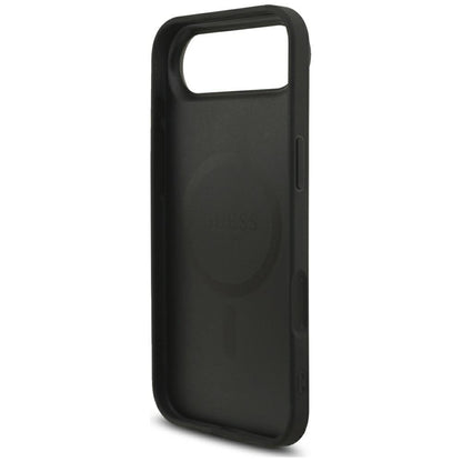 MagSafe cover til Apple iPhone 17 Air, Guess, 4G Triangle Logo med snorestrop, Sort
