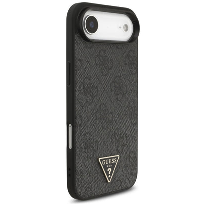 MagSafe cover til Apple iPhone 17 Air, Guess, 4G Triangle Logo med snorestrop, Sort