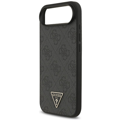 MagSafe cover til Apple iPhone 17 Air, Guess, 4G Triangle Logo med snorestrop, Sort