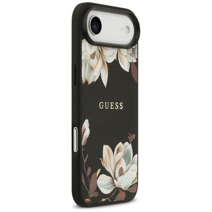 MagSafe cover til Apple iPhone 17 Air, Guess, Grained Flowers, Sort