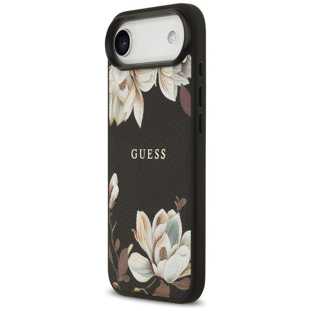 MagSafe cover til Apple iPhone 17 Air, Guess, Grained Flowers, Sort