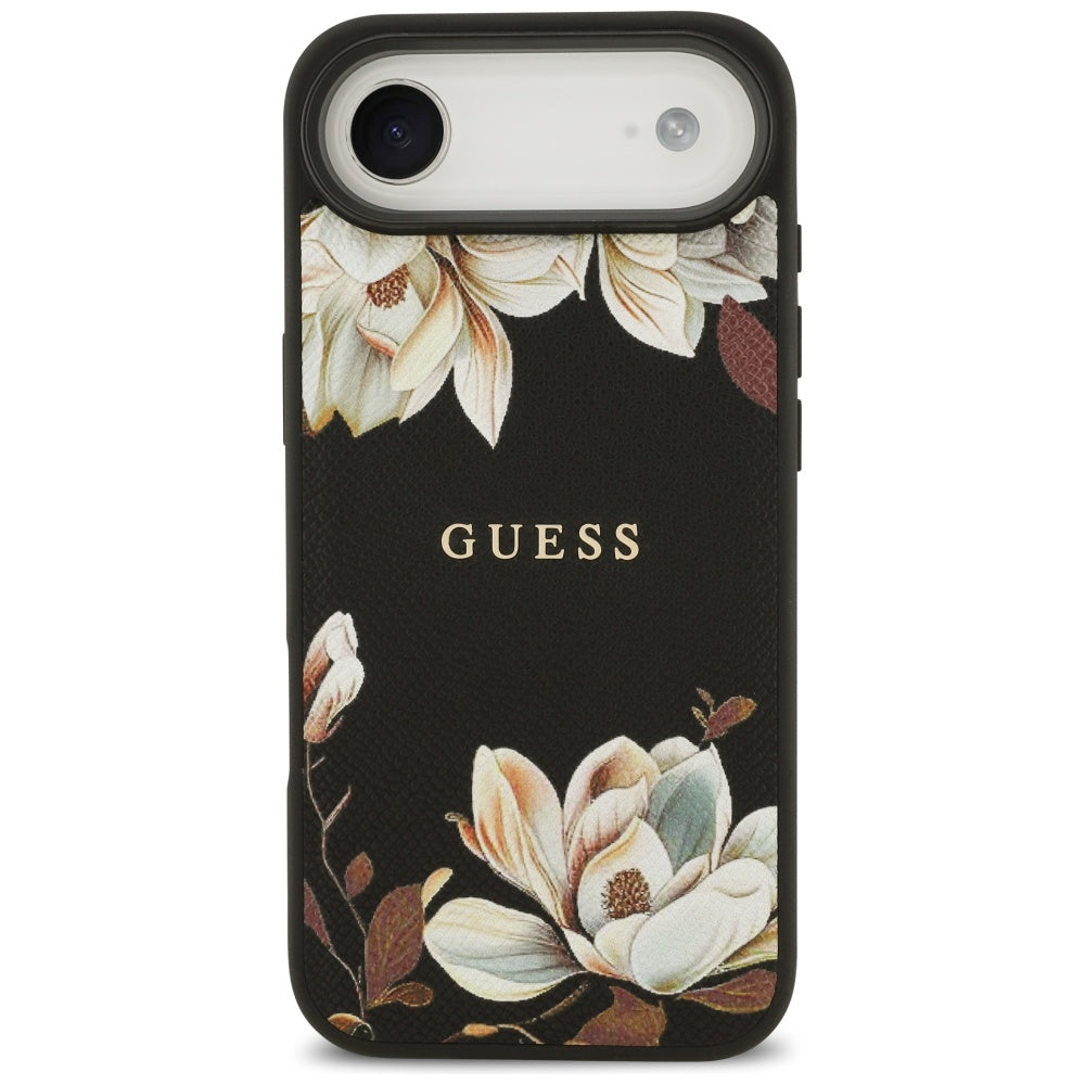 MagSafe cover til Apple iPhone 17 Air, Guess, Grained Flowers, Sort