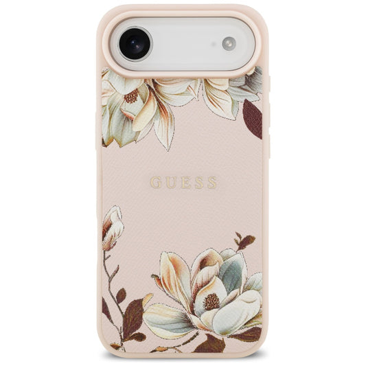 MagSafe cover til Apple iPhone 17 Air, Guess, Grained Flowers, Pink