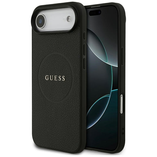 MagSafe cover til Apple iPhone 17 Air, Guess, Grained Gold Ring, Sort