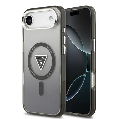 MagSafe cover til Apple iPhone 17 Air, Guess, IML Gradient Triangle Logo, Sort