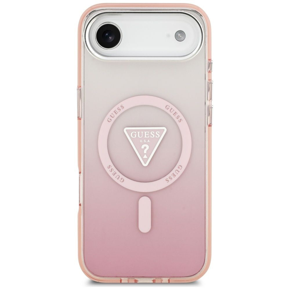 MagSafe cover til Apple iPhone 17 Air, Guess, IML Gradient Triangle Logo, Pink