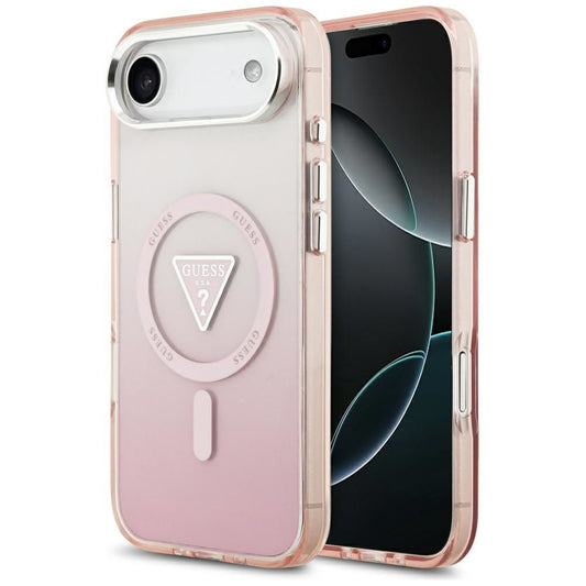 MagSafe cover til Apple iPhone 17 Air, Guess, IML Gradient Triangle Logo, Pink
