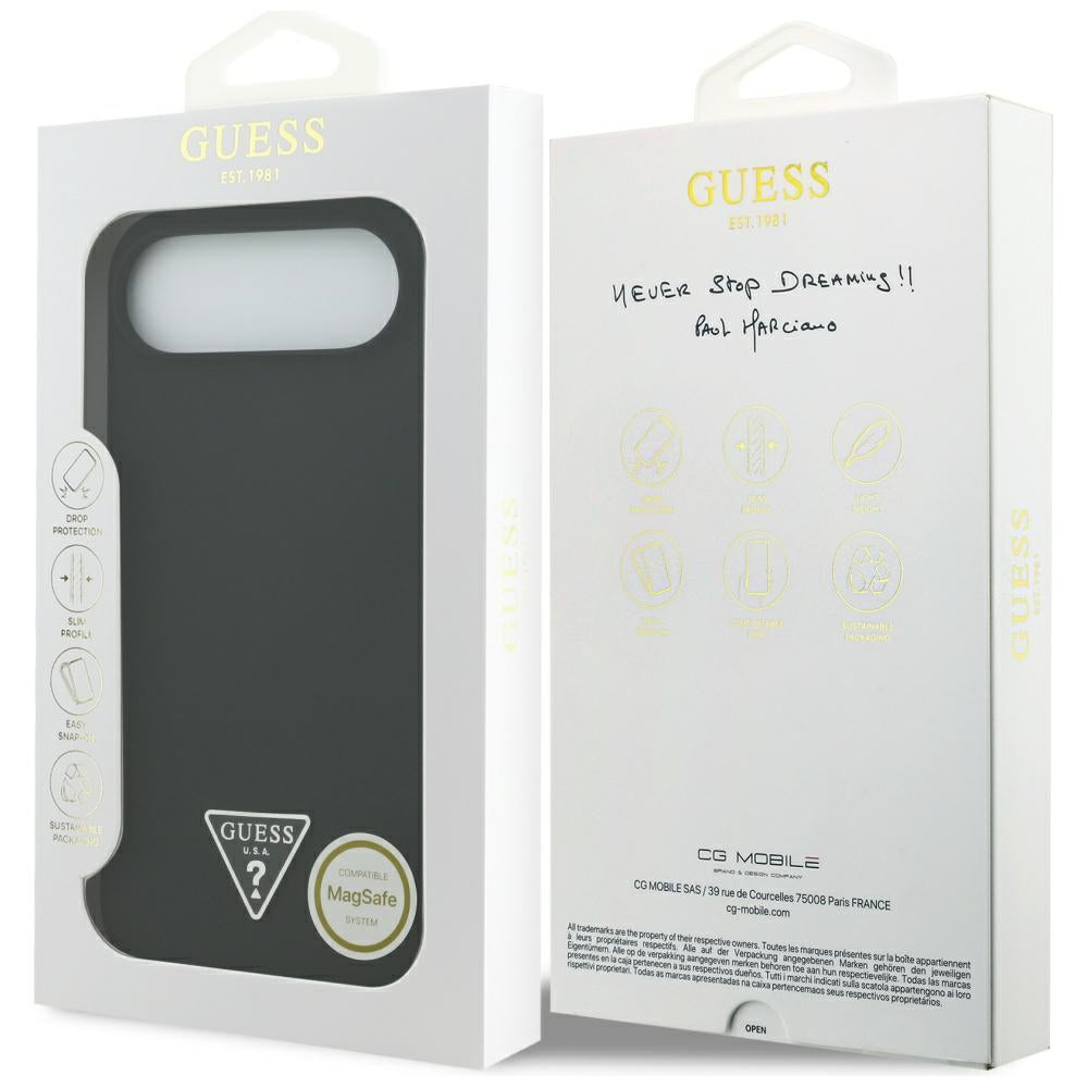 MagSafe cover til Apple iPhone 17 Air, Guess, Triangle Logo, Sort