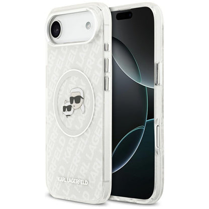 MagSafe cover til Apple iPhone 17 Air, Karl Lagerfeld, IML Glitter Karl & Choupette's Heads, Grå