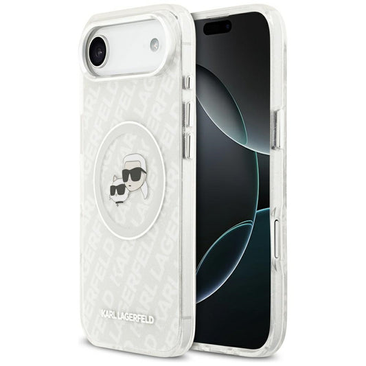 MagSafe cover til Apple iPhone 17 Air, Karl Lagerfeld, IML Glitter Karl & Choupette's Heads, Grå