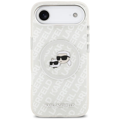 MagSafe cover til Apple iPhone 17 Air, Karl Lagerfeld, IML Glitter Karl & Choupette's Heads, Grå