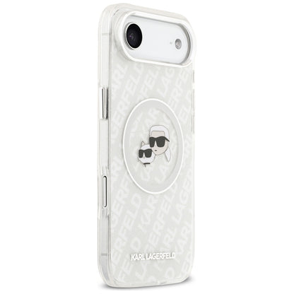 MagSafe cover til Apple iPhone 17 Air, Karl Lagerfeld, IML Glitter Karl & Choupette's Heads, Grå