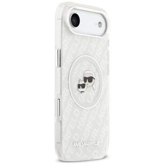 MagSafe cover til Apple iPhone 17 Air, Karl Lagerfeld, IML Glitter Karl & Choupette's Heads, Grå
