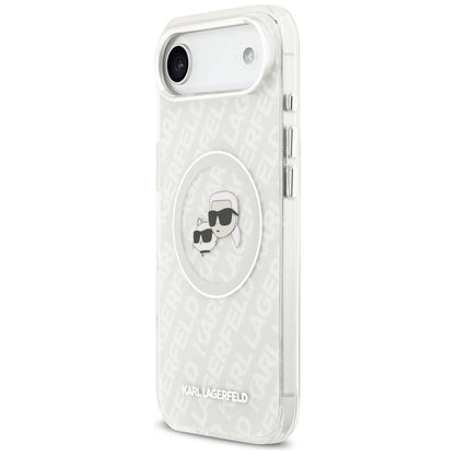 MagSafe cover til Apple iPhone 17 Air, Karl Lagerfeld, IML Glitter Karl & Choupette's Heads, Grå