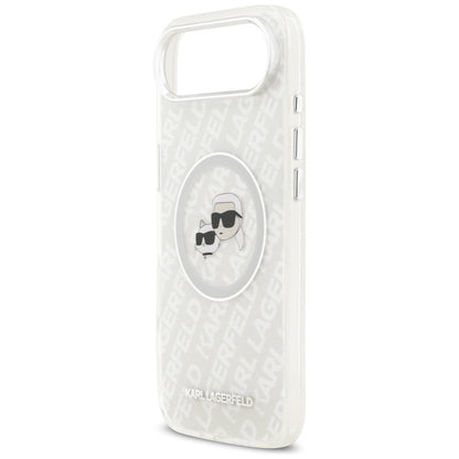 MagSafe cover til Apple iPhone 17 Air, Karl Lagerfeld, IML Glitter Karl & Choupette's Heads, Grå